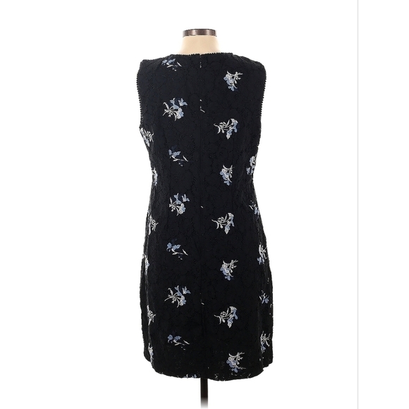Ann Taylor Black Jacquard Floral Motif   Dress Size 6 - Picture 4 of 7